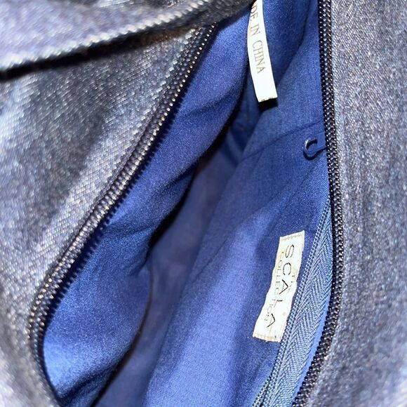 Scala collection straw tote bag w/zip closure and coin purse, lone star design - Picture 6 of 7